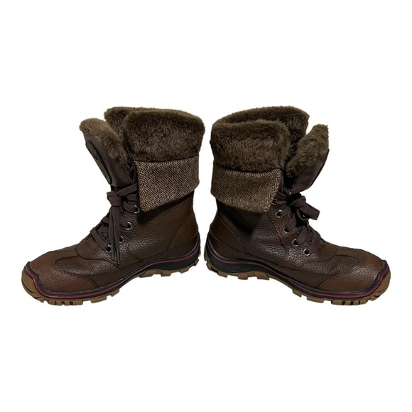Pajar Canada Leather Alice Shearling-Lined Fold Over Winter Snow Boots 7.5 - Picture 3 of 12